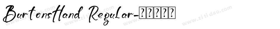 BurtonsHand Regular字体转换